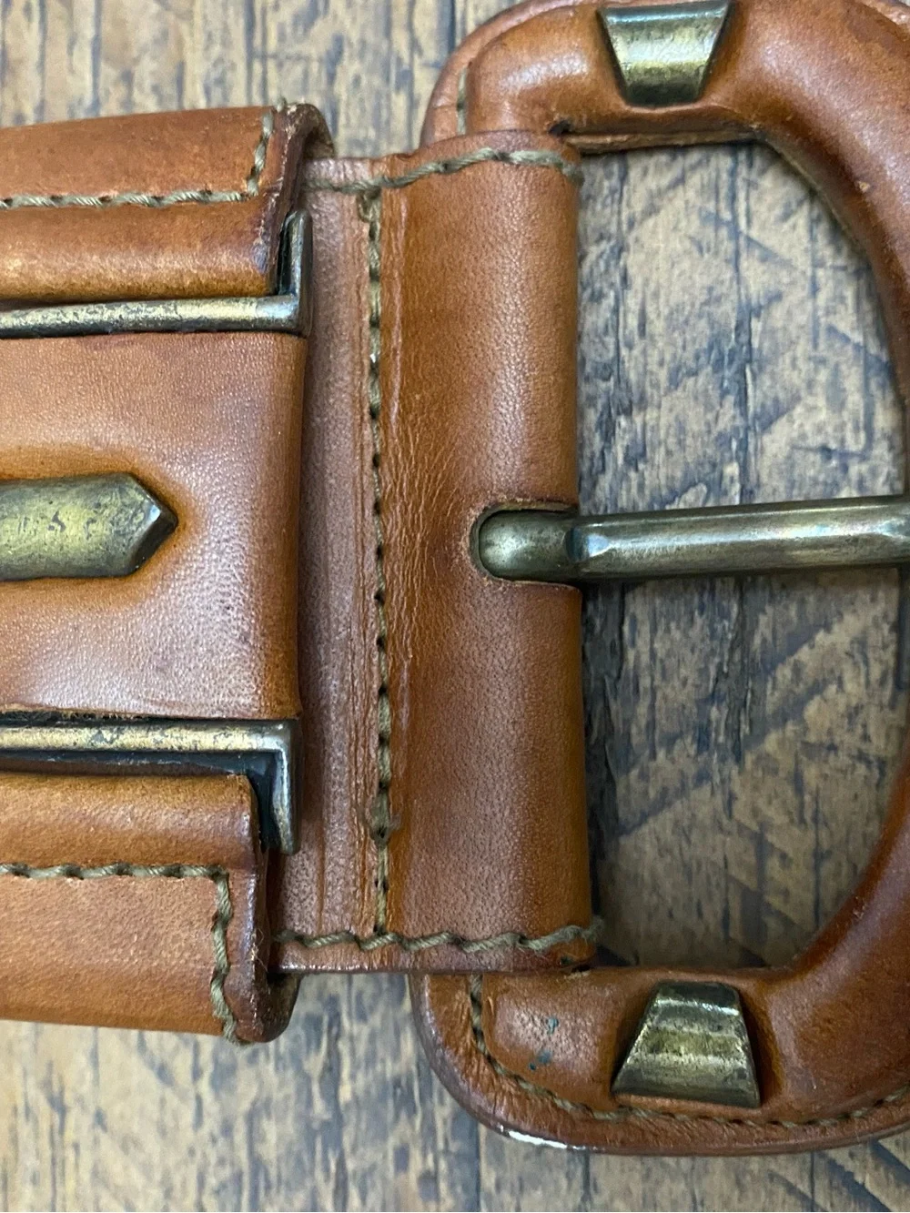 Vintage 90s Gon Wide Genuine Brown Leather Chunky Statement Waist Belt
